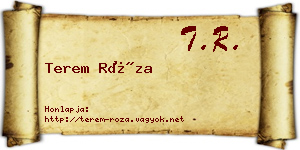 Terem Róza névjegykártya